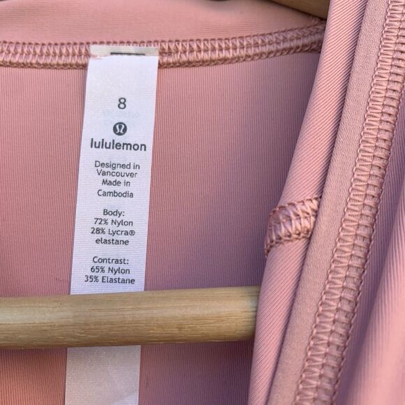 Lululemon Break a Trail 1/2 Zip Cropped Hoodie Pink Pastel Women's Size 8 - Picture 6 of 14